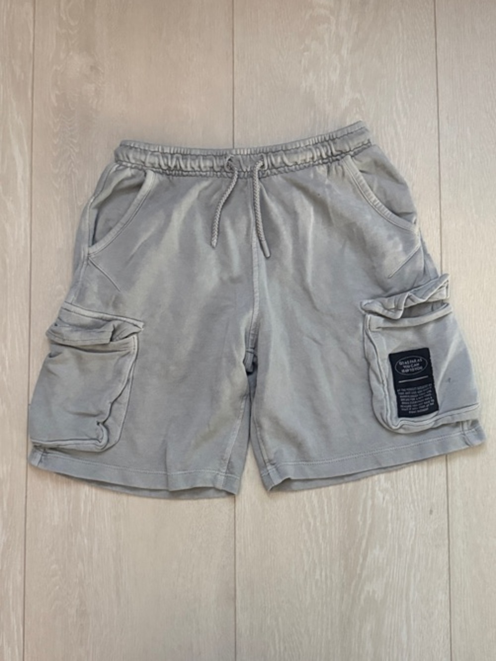 3/$10 Zara Light Gray Cargo Drawstring Kids Shorts